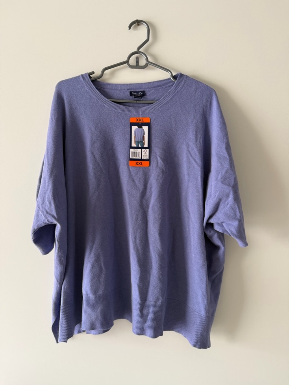 Splendid women’s blue XXL Short-Sleeve Knit Top